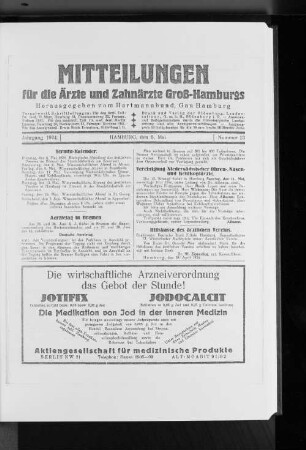 Vereinigung Niedersächsischer Ohren-, Nasen- und Kehlkopfärzte.