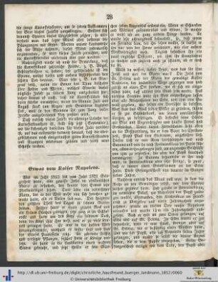 Etwas vom Kaiser Napoleon.