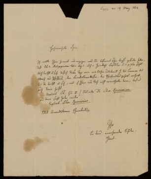 1: Brief von Gustav Friedrich Haenel an Gustav Hugo, Leipzig, 19.3.1834