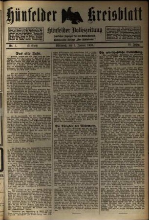 Zweite Ausgabe vom Mittwoch, den 01. Januar 1930.
