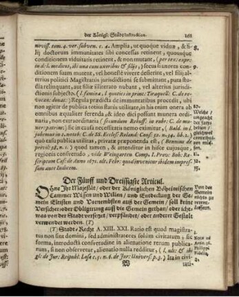 Der Fünff und Dreissigste Articul