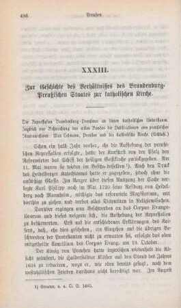 496-525 Zur Geschichte des Verhältnisses des Brandenburg-Preußischen Staates zur katholischen Kirche : Schluß
