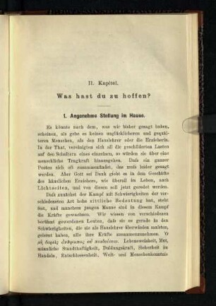 II. Kapitel: Was hast du zu hoffen?