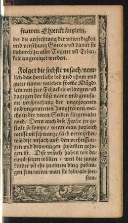 Folget die sechste ursach ...