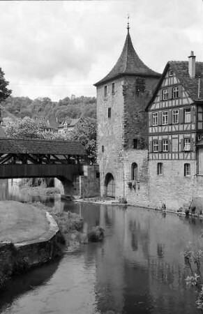 Schwäbisch-Hall: Brücke über den Kocher und Turm