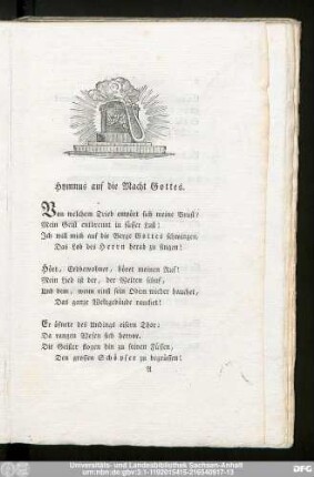 Hymnus auf die Macht Gottes.