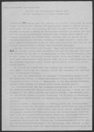 Nabern: Visitationsbericht mit Pfarrbericht 1933