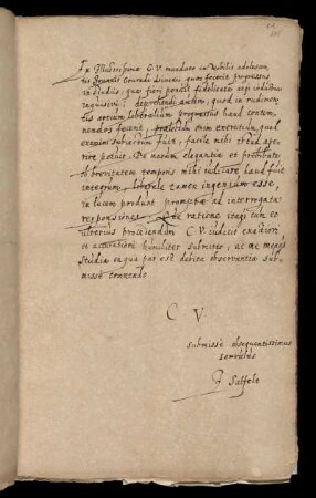 Prüfungsbericht; betrifft den Schüler Johann Conrad Linck von Thurnburg; unterzeichnet von J. Salfeldt; undatiert