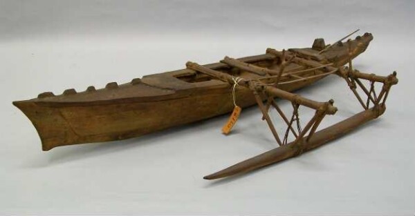 Model of an outrigger boat