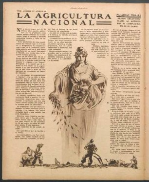 Debe acudirse en auxilio de la agricultura nacional : Palabras finales