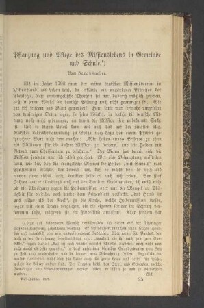Pflanzung und Pflege des Missionslebens in Gemeinde und Schule