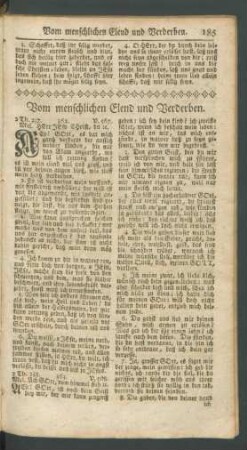 Vom menschlichen Elend und Verderben