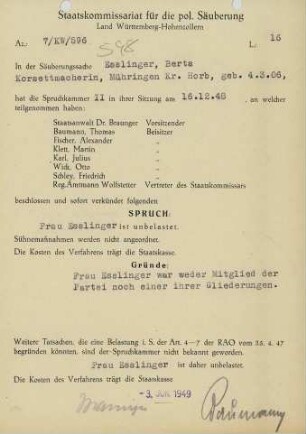 Esslinger, Berta
