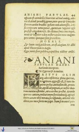 Aniani Fabulae Hadriano Barlando interprete