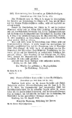 Concurrenz der Forensen zu Schulbeiträgen : [V. Elementarschulwesen]