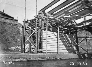 Bau einer Weserbrücke in Höxter
