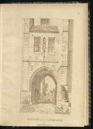 Durchfahrt unter der St. Jakobs-Kirche zu Rothenburg o. T.