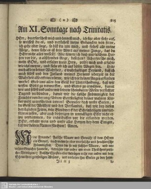Am XI. Sonntage nach Trinitatis