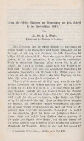 480-493 Ueber die richtige Methode der Anwendung der heil. Schrift in der theologischen Ethik