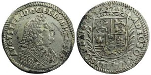 2/3 Taler, Hzgl. Schleswig-Holstein-Gottorpische Linie, August Friedrich, Erzbischof v. Lübeck (1666-1705)