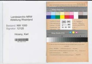 Entnazifizierung Karl Hrosny, geb. 05.08.1899 (Postangest.)