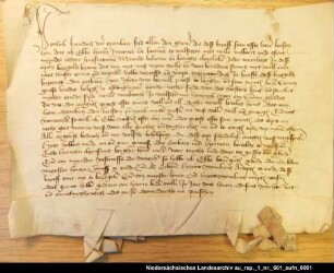 Ebbe Herena in Woltzeten verkauft dem Kloster Langen Grundbesitz im Woltzeter Hammrich = OUB II, Nr. 1279, S. 320 2 anhängende Siegel verloren