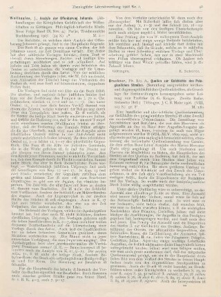 41-42 [Rezension] Wellhausen, Julius, Analyse der Offenbarung Johannis