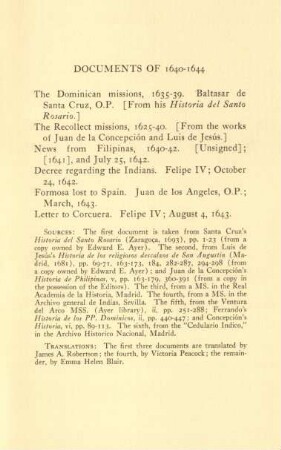 Documents of 1640-1644