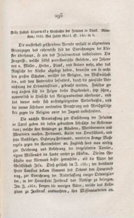 295-297 "Geschichte der Jesuiten in Tyrol" von Felix Joseph Lipowsky