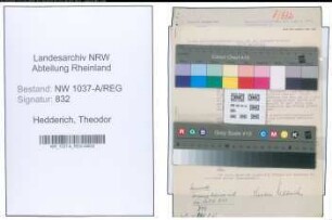 Entnazifizierung Theodor Hedderich , geb. 00.00.0000 ()
