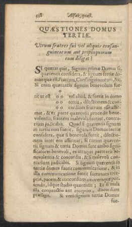 Quaestiones Domus Tertiae