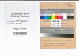 Entnazifizierung Walter Hager, geb. 08.02.1900 (Schlosser)
