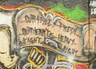 ..OUR STYLES FRESH... ...OUR HEARTS HEAVY-WEIGHT unleserlich