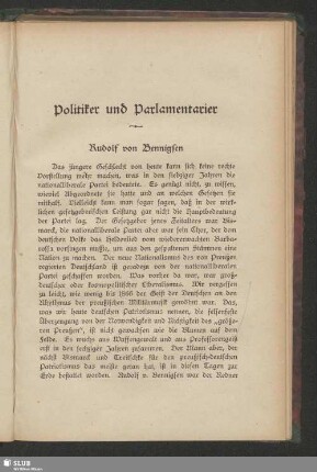 Politiker und Parlamentarier