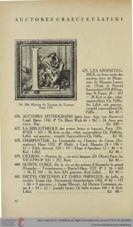 Auctores graeci et latini (Nr. 675-696)