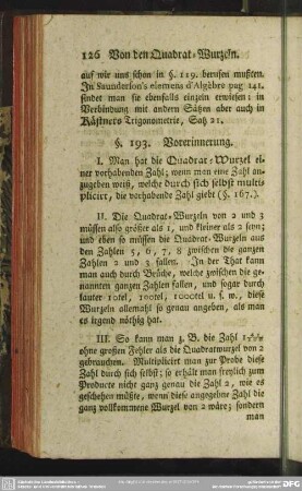 Von den Quadrat-Wurzeln