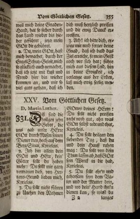 XXV. Vom Göttlichen Gesetz – XXVI. Buß- und Beicht-Lieder