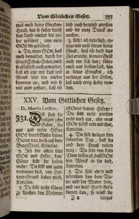 XXV. Vom Göttlichen Gesetz – XXVI. Buß- und Beicht-Lieder