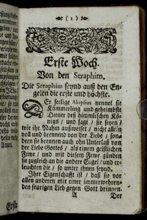 Erste Woch. Von den Seraphim