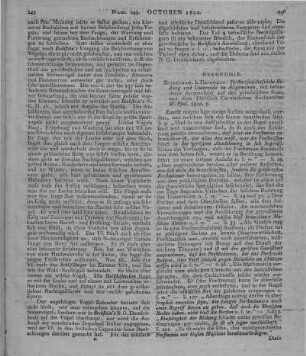 Pfeil, W.: Über forstwissenschaftliche Bildung und Unterricht im Allgemeinen. Mit besonderer Anwendung auf den preußischen Staat. Züllichau: Darnmann 1820