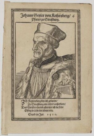 Bildnis des Johann Geyler von Kaisersberg