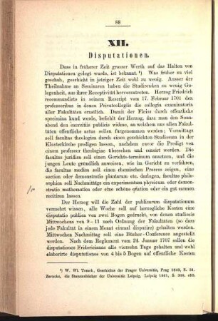 XII. Disputationen.