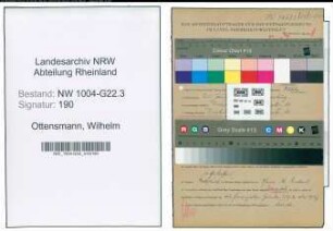 Entnazifizierung Wilhelm Ottensmann , geb. 25.01.1907 (Wiegemeister)