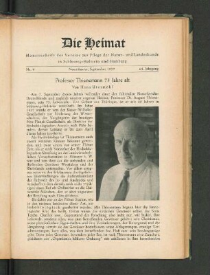 Professor Thienemann 75 Jahre alt