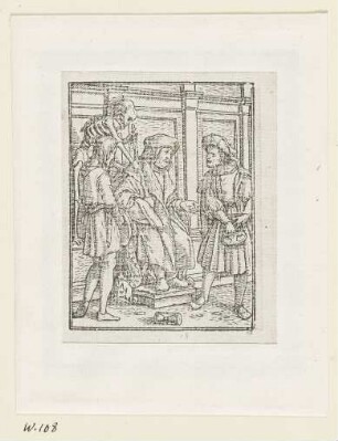 Richter, aus: Symphorien Barbier, Les images de la mort, Lyon 1562, B 3 verso