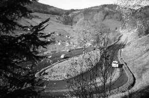 Haarnadelkurve oberhalb von Aftersteg