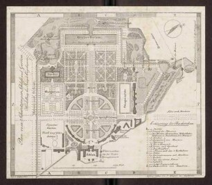 Schwetzingen: Plan vom Schwetzinger Schloss und Garten