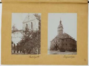 Klosterkirche, Paulinzella / Rathaus, Langensalza: Ansichten (aus: Skizzen- und Fotoalbum 24)