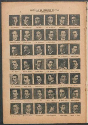 Facultad de Ciencias Médicas: Médicos graduados en 1917 (continuación) - [Retratos]