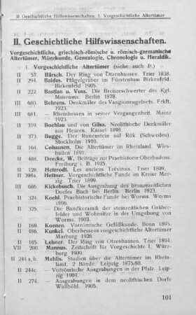 II. Geschichtliche Hilfswissenschaften.